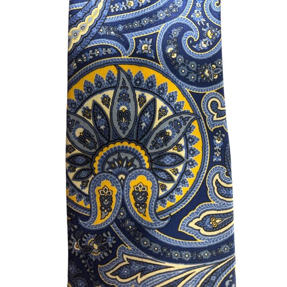 Paul Fredrick Italian Silk Paisley Ties Set Of 3 Red Blue Gray Classic Design - Picture 3 of 7